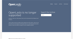Desktop Screenshot of openlaszlo.org